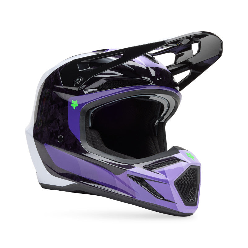 FOX 2025 V3 RS GRID HELMET - BLACK/PURPLE