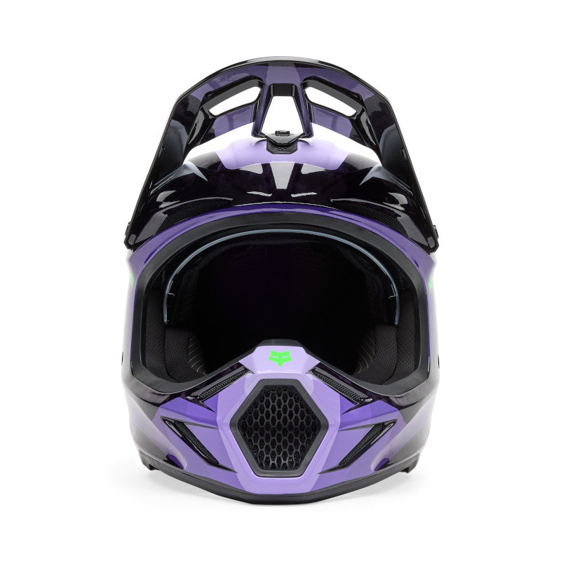 FOX 2025 V3 RS GRID HELMET - BLACK/PURPLE