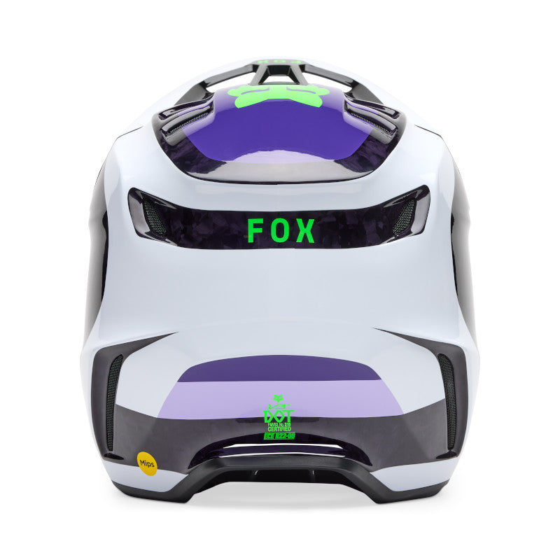 FOX 2025 V3 RS GRID HELMET - BLACK/PURPLE