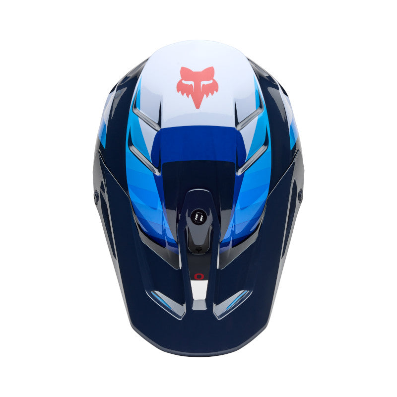 FOX 2025 V3 FADE HELMET - WHITE/BLUE