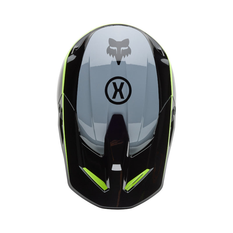 FOX 2025 V1 FLOW HELMET - BLACK/YELLOW