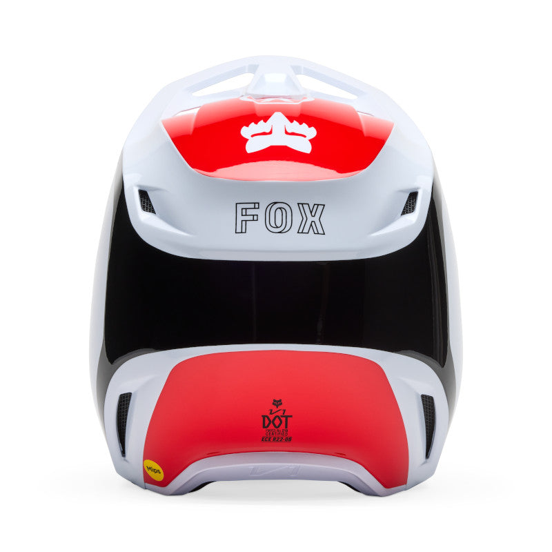 FOX 2025 V1 FLOW HELMET - WHITE/RED