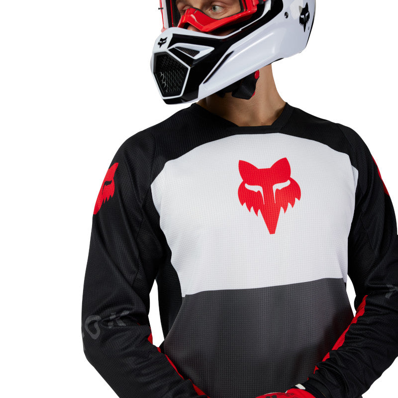 FOX 2025 180 FLOW JERSEY - WHITE/RED