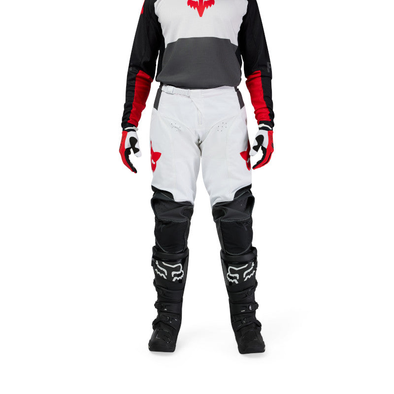 FOX 2025 180 FLOW PANTS - WHITE/RED