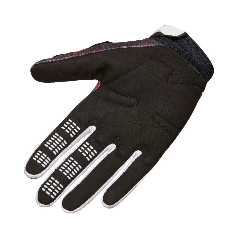 FOX 180 KAIROS GLOVES - WHITE/FLO RED