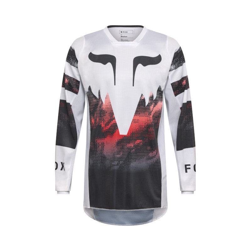 FOX 2026 180 KAIROS JERSEY - WHITE/FLO RED