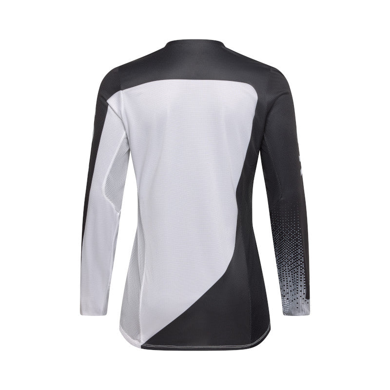 FOX 2026 WOMENS FLEXAIR FRACTURE JERSEY - WHITE/BLACK
