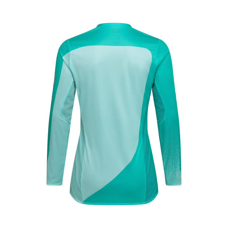 FOX 2026 WOMENS FLEXAIR FRACTURE JERSEY - AQUA