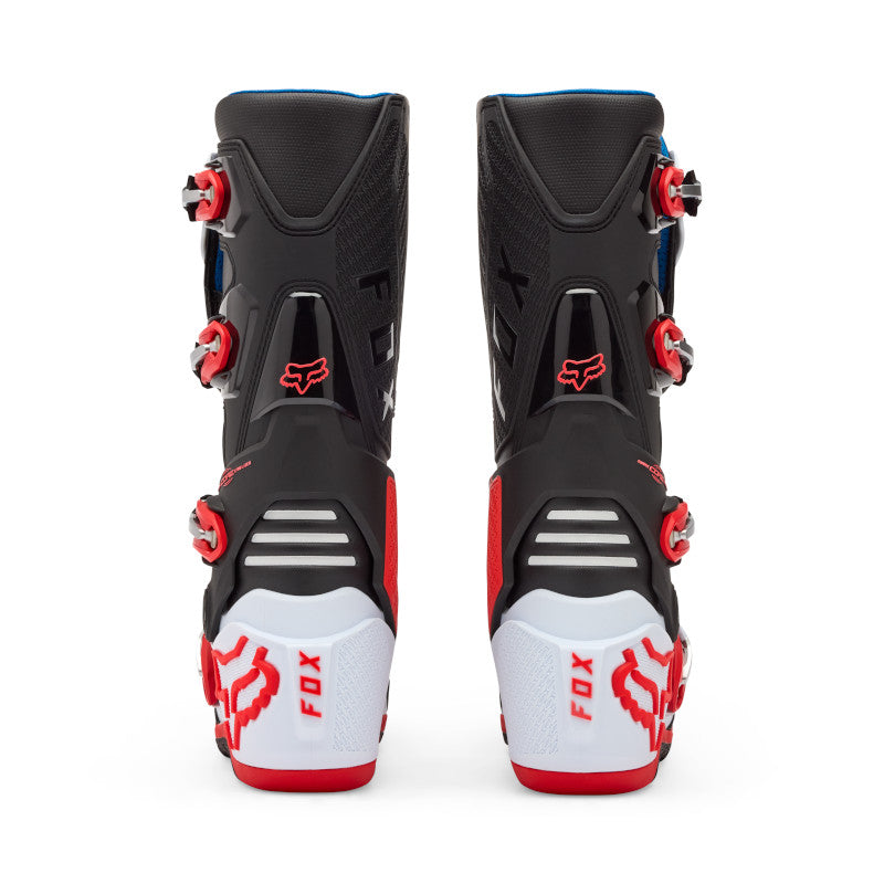 FOX MOTION BOOTS - WHITE/FLO RED