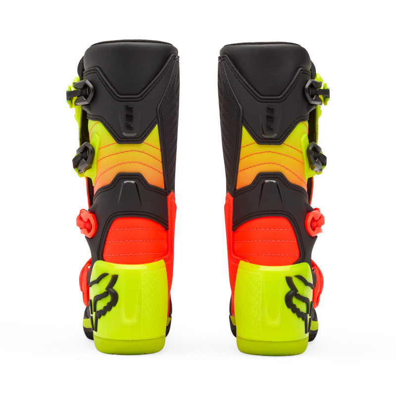 FOX YOUTH COMP BOOTS - ORANGE/YELLOW