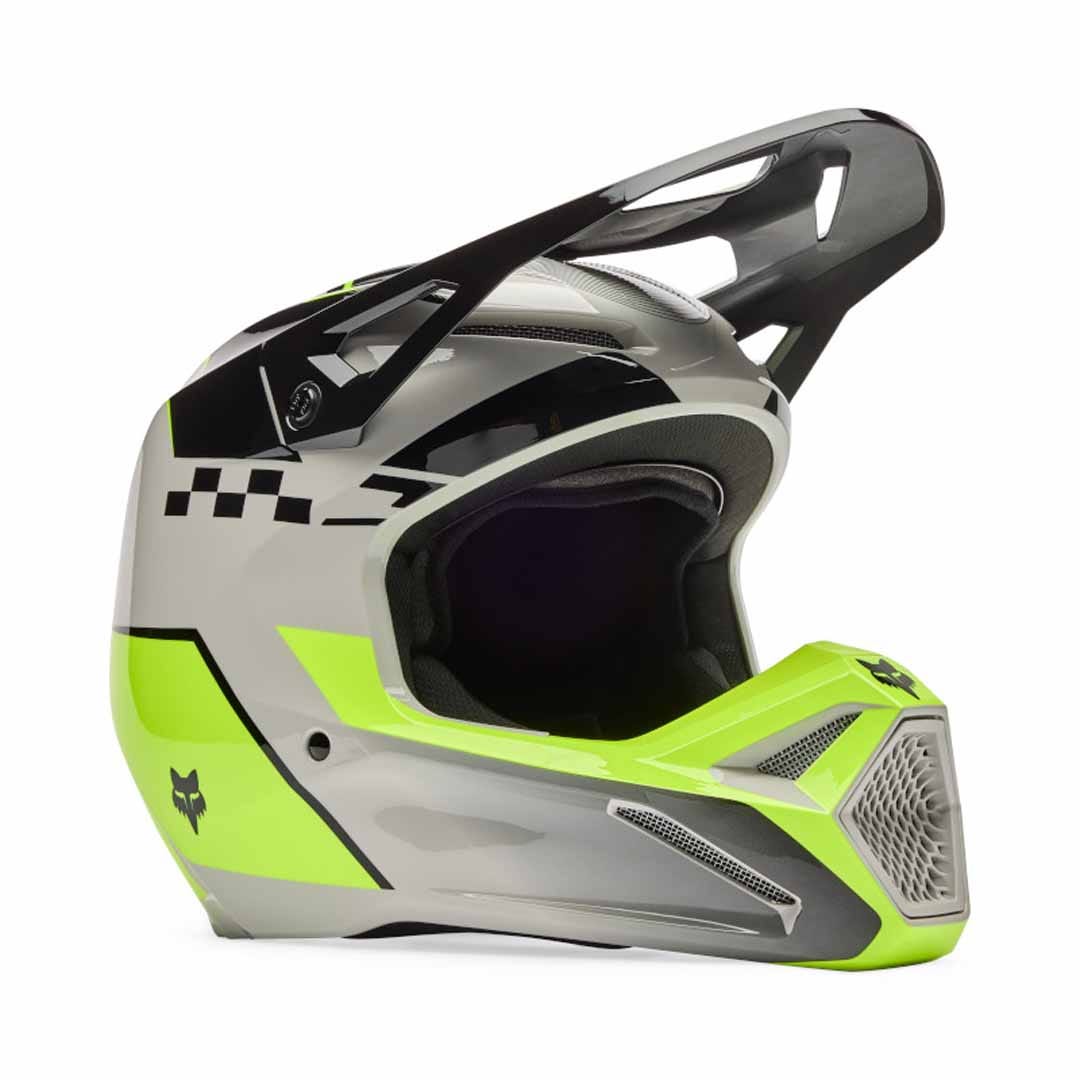 FOX 2026 YOUTH V1 COLLECT HELMET - GREY YELLOW