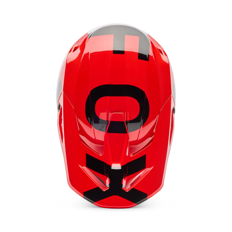 FOX 2026 YOUTH V1 SHIELD HELMET - FLO RED
