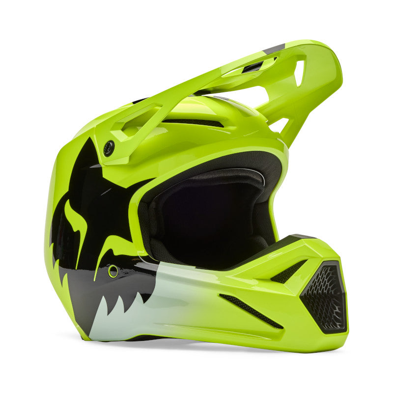 FOX 2026 YOUTH V1 SHIELD HELMET - FLO YELLOW