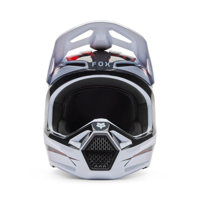 FOX 2026 V1 KAIROS HELMET - WHITE/FLO RED