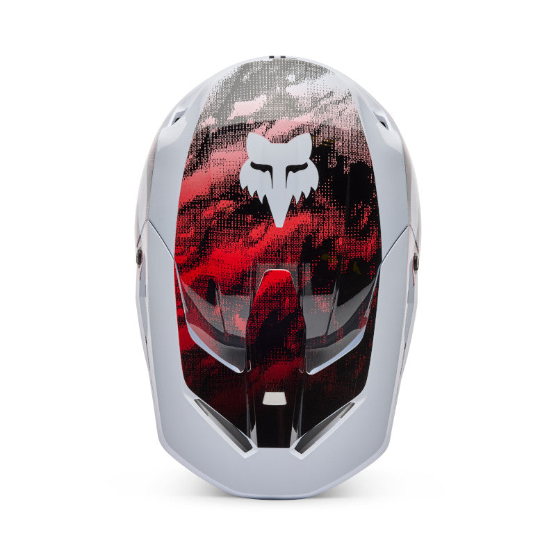FOX 2026 V1 KAIROS HELMET - WHITE/FLO RED