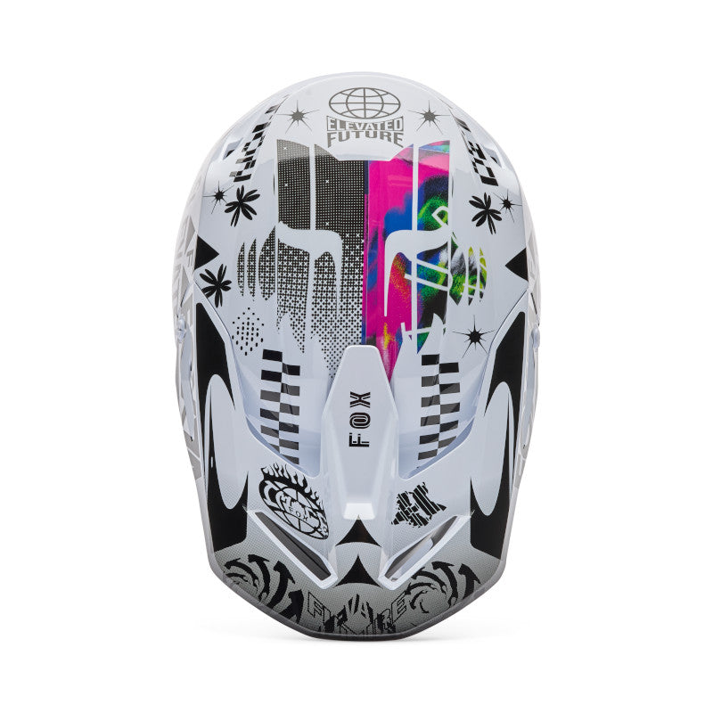FOX 2026 V1 IMAGE COSMO HELMET - WHITE/BLACK