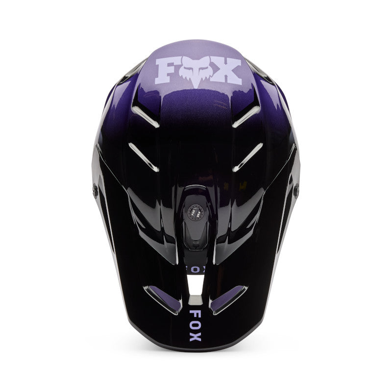 FOX 2026 YOUTH V3 SPIRE HELMET - BLACK/PURPLE
