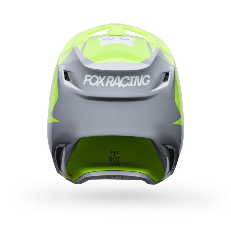 Fox 2027 Youth V1 Frame Helmet - Grey Yellow