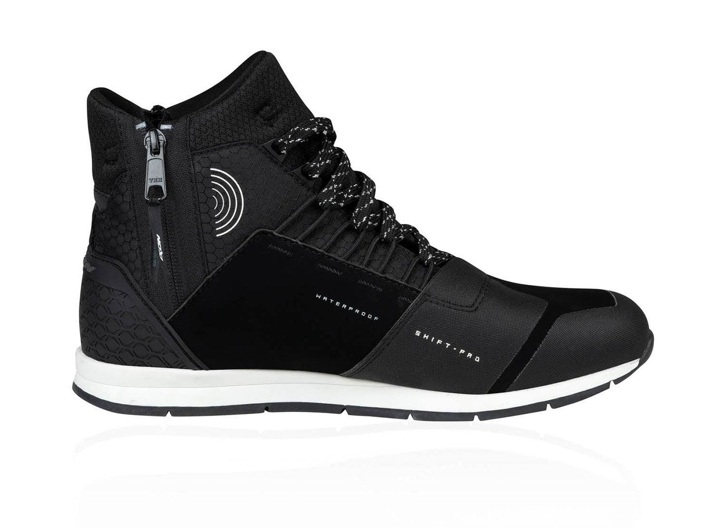 IXON FREAKY WP BOOTS - BLACK/WHITE CASSONS PTY LTD sold by Cully's Yamaha