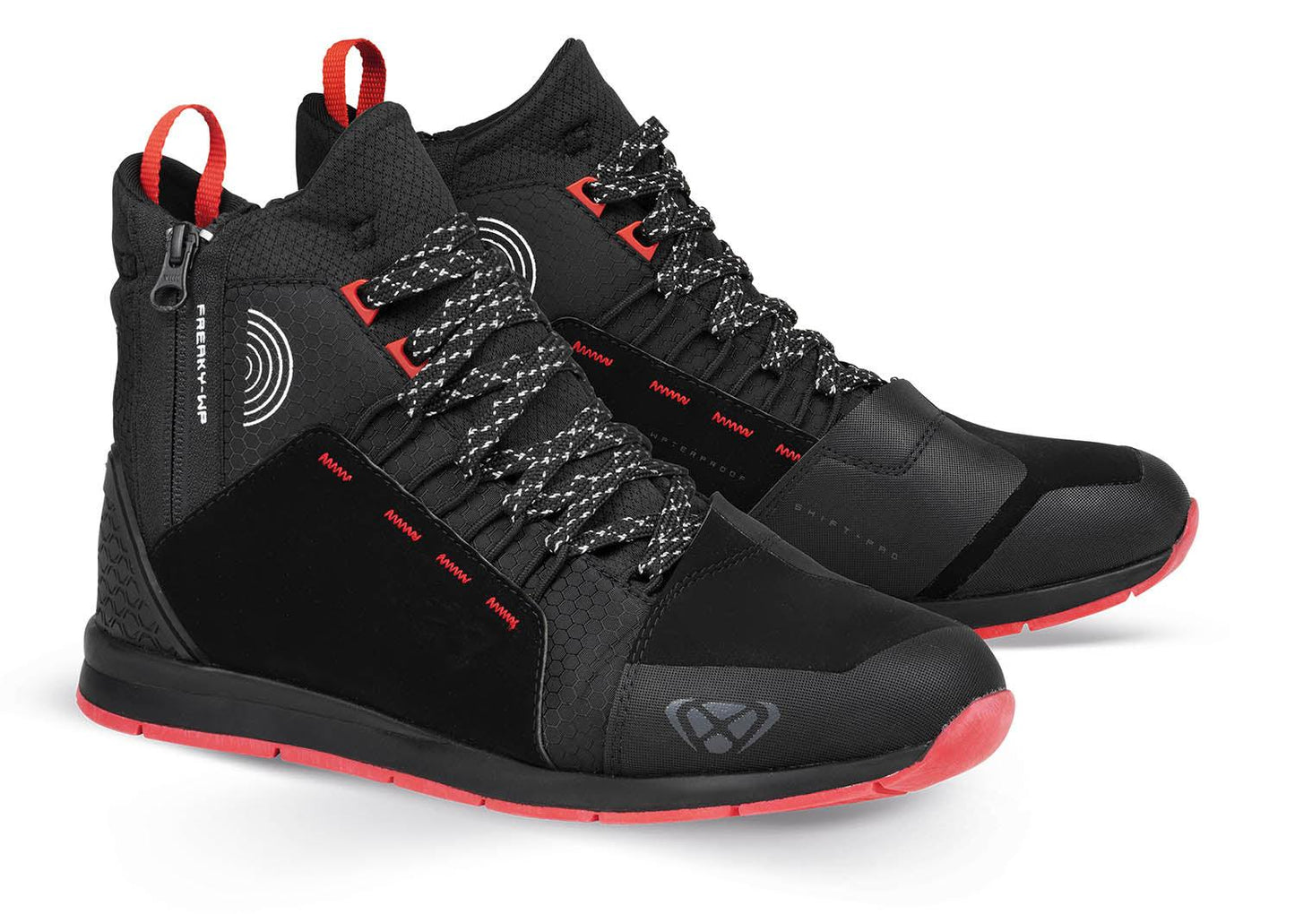 IXON FREAKY WP BOOTS - BLACK/RED/WHITE CASSONS PTY LTD sold by Cully's Yamaha
