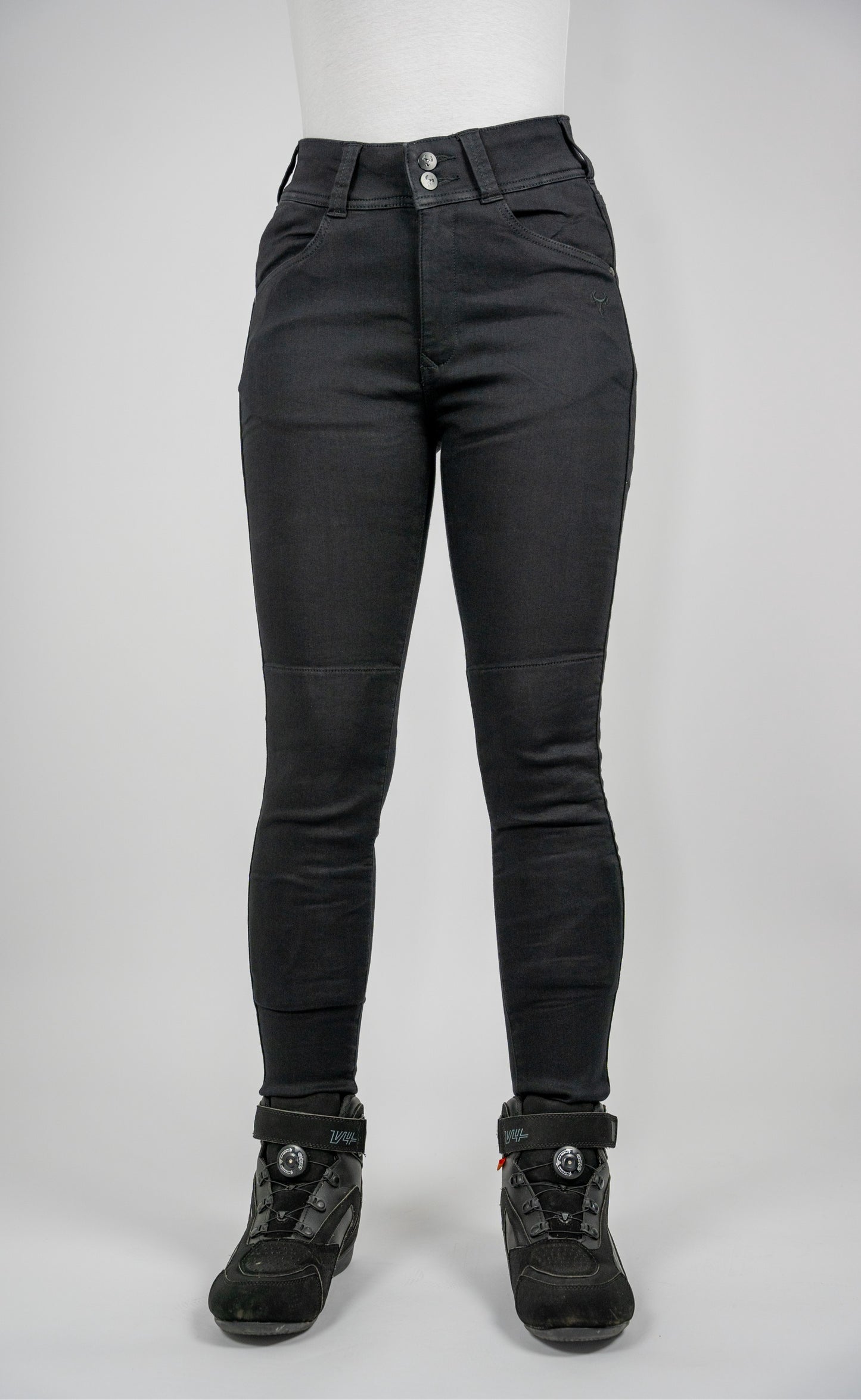 BULL-IT LADIES FURY SLIM JEANS SHORT LEG - BLACK