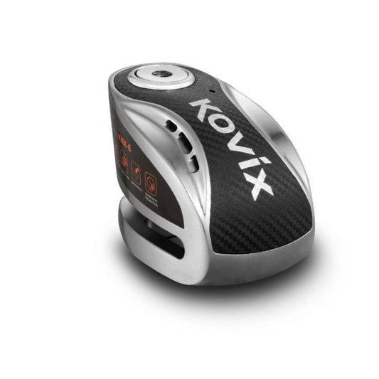 Kovix Alarm Disc Lock KNX10 Brushed Metal with Reminder Cable & Mount