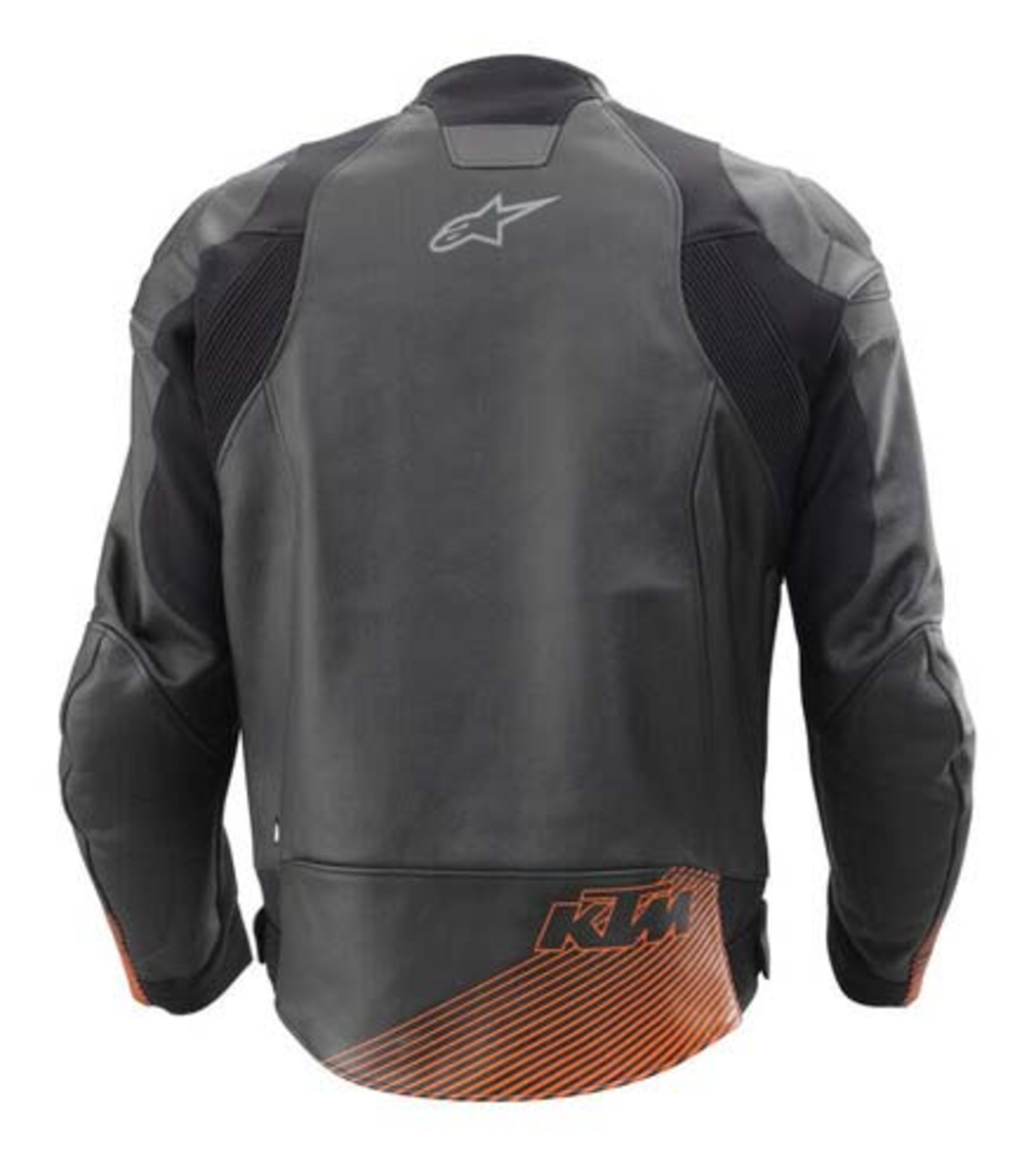KTM Tension V2 Leather Jacket - Orange/Black