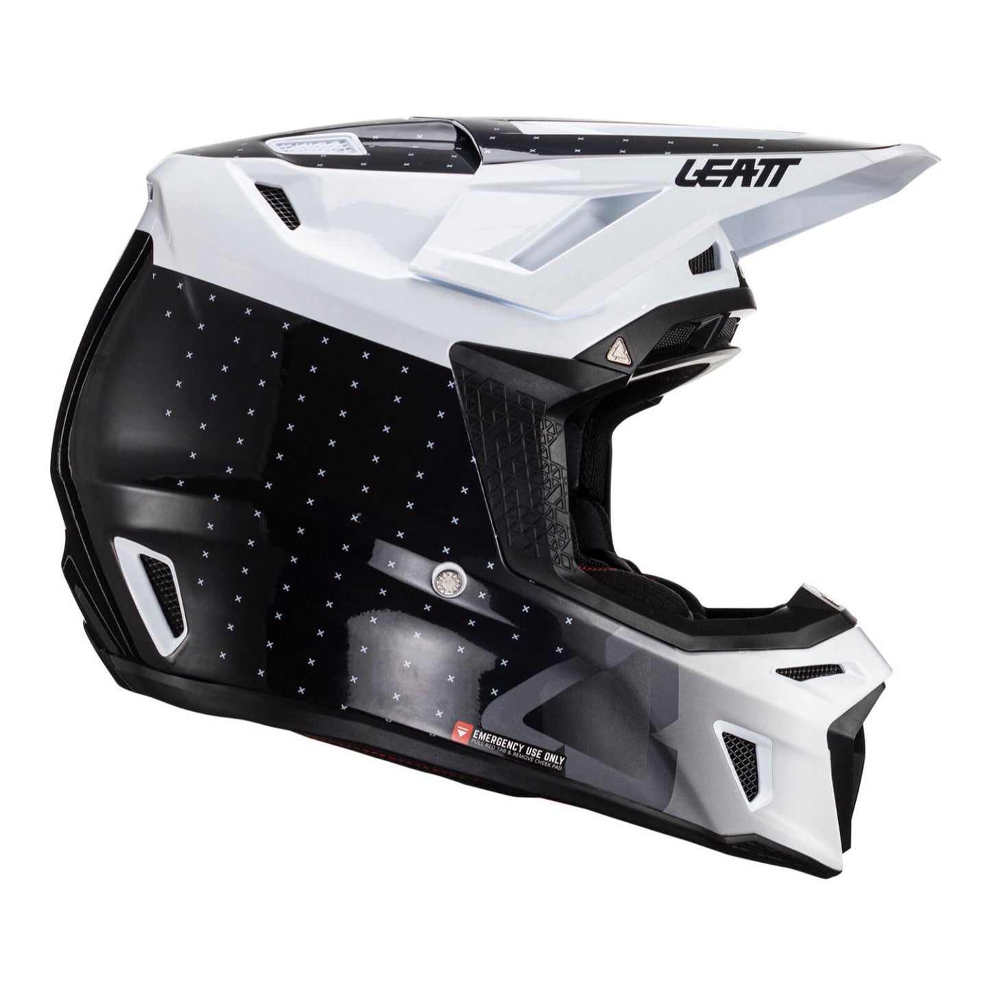LEATT MOTO 8.5 HELMET KIT - BLACK/WHITE