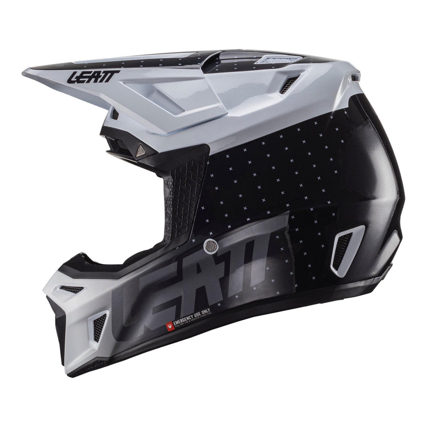LEATT MOTO 8.5 HELMET KIT - BLACK/WHITE