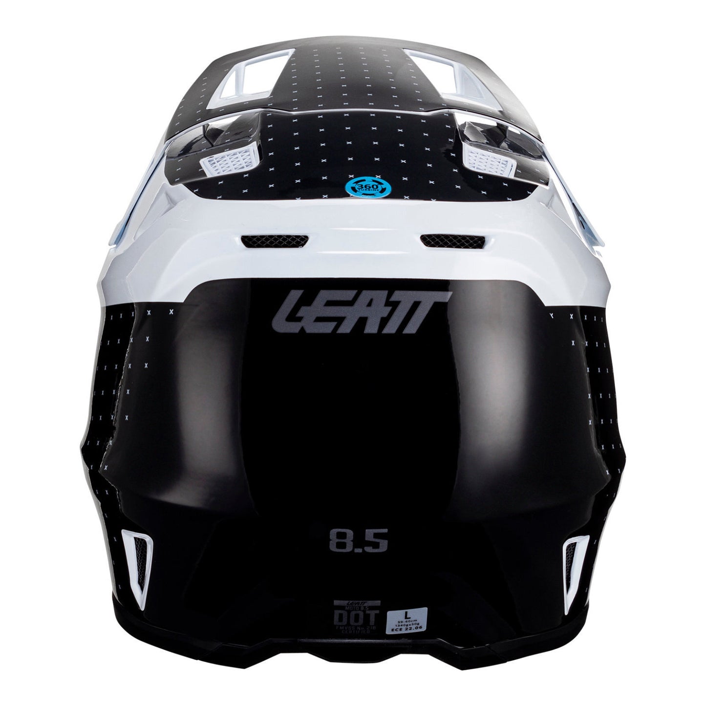 LEATT MOTO 8.5 HELMET KIT - BLACK/WHITE
