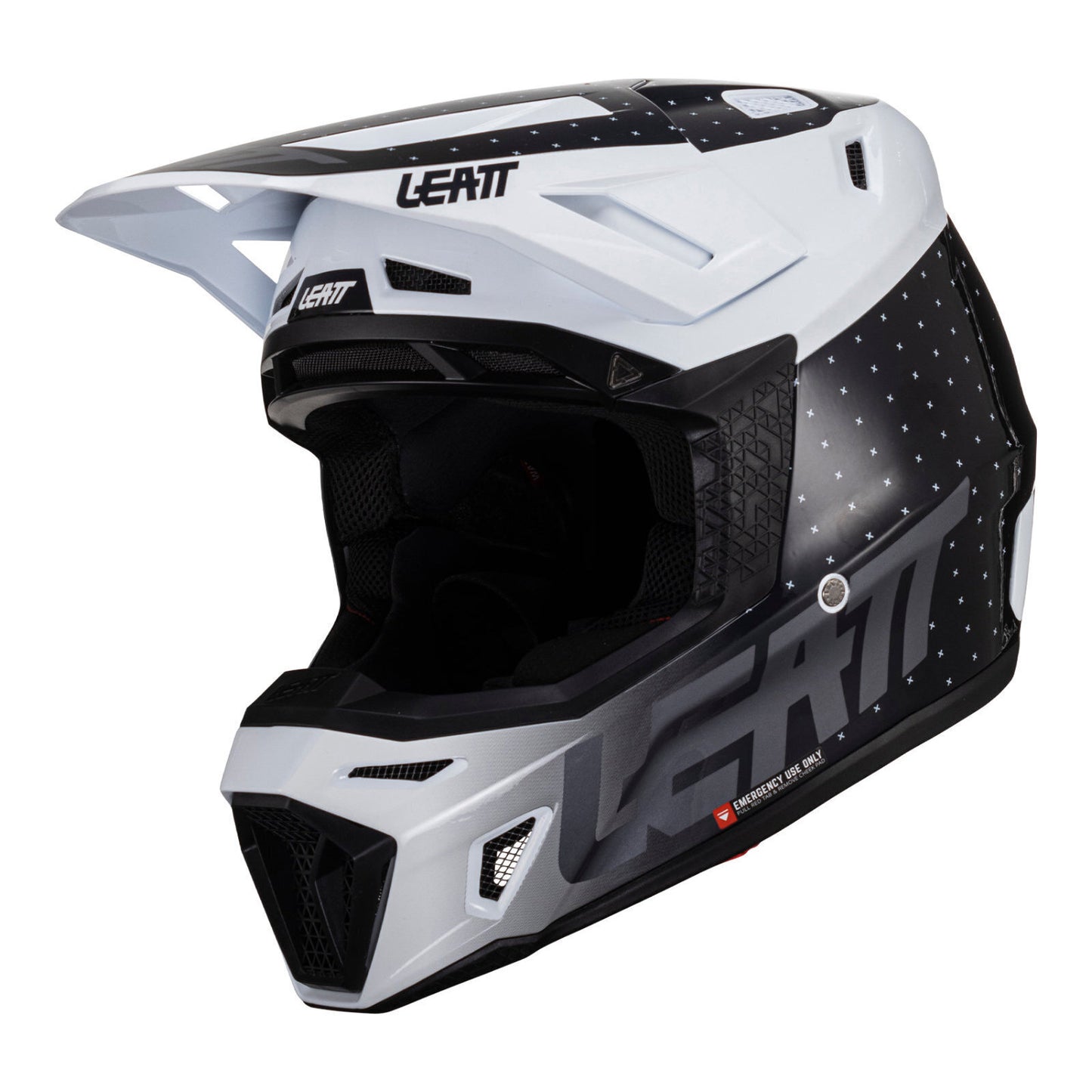 LEATT MOTO 8.5 HELMET KIT - BLACK/WHITE