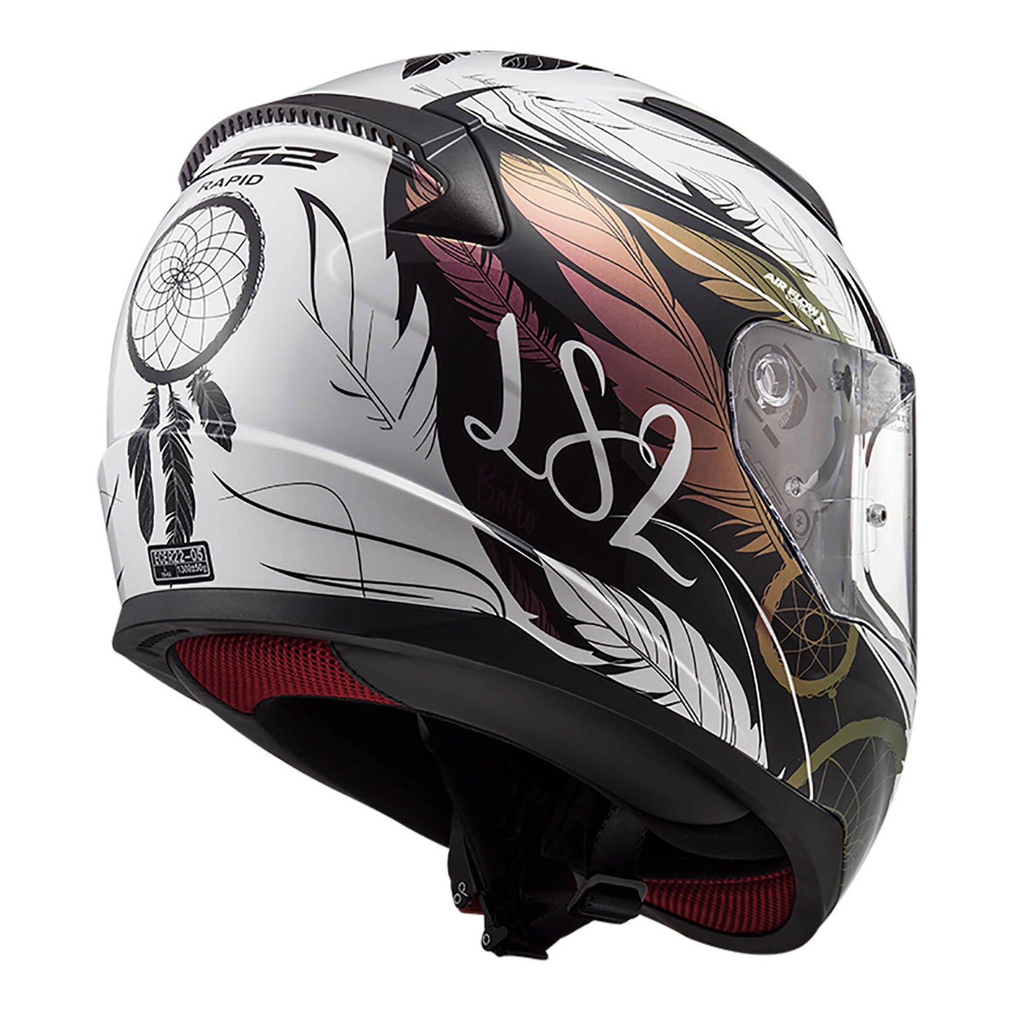 LS2 FF353 RAPID II BOHO HELMET - WHITE/BLACK/PINK