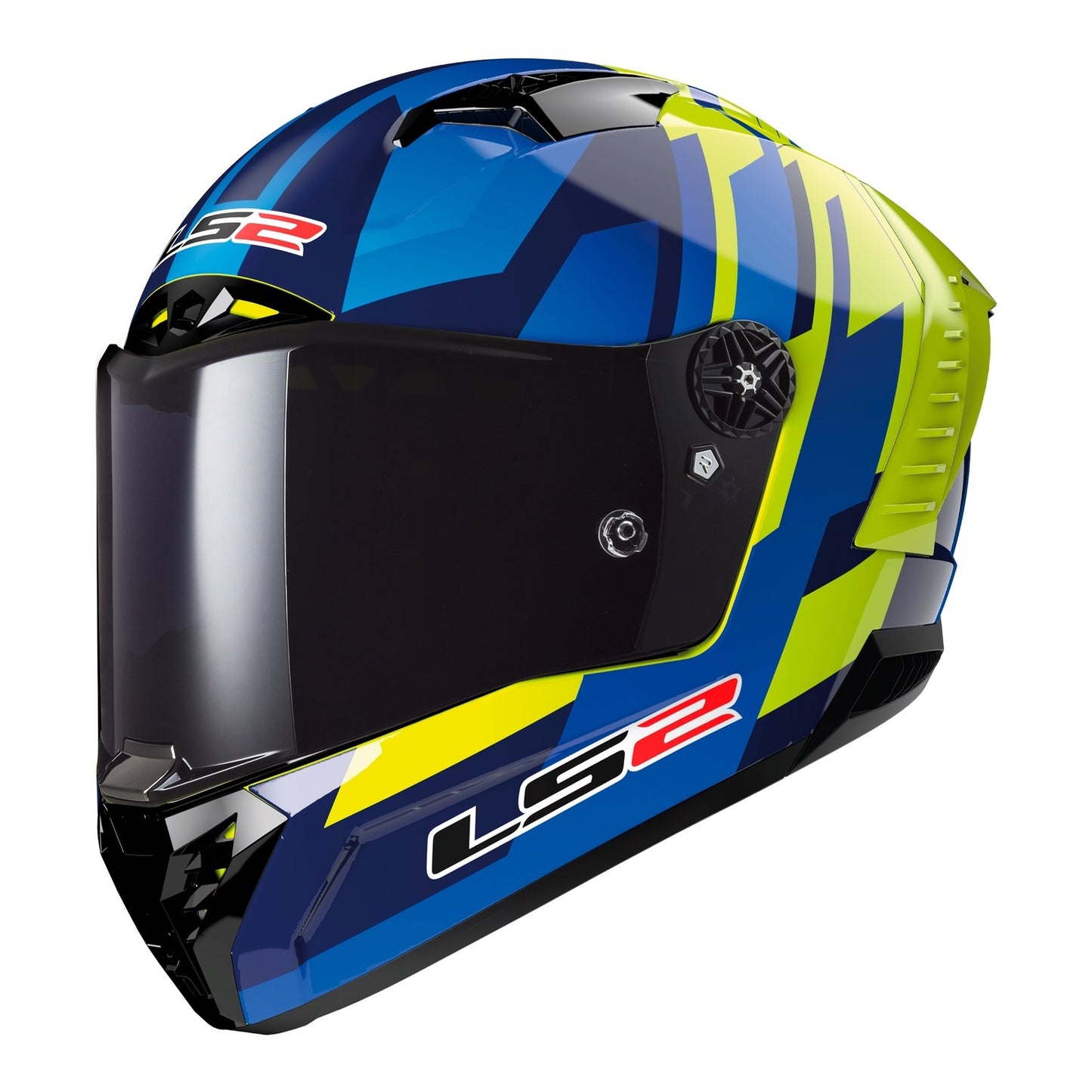 LS2 FF805C Thunder Carbon (XS) Gas - Blue / Hi-Vis Yellow 06