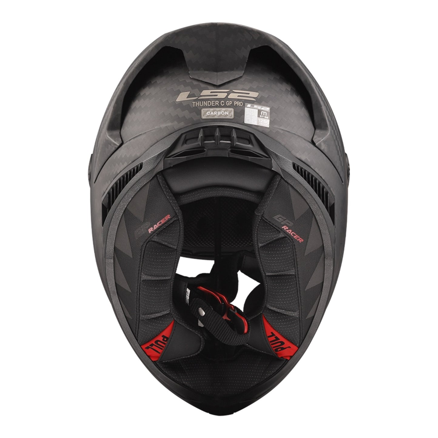 LS2 FF805C THUNDER CARBON GP FIM HELMET - MATTE BLACK
