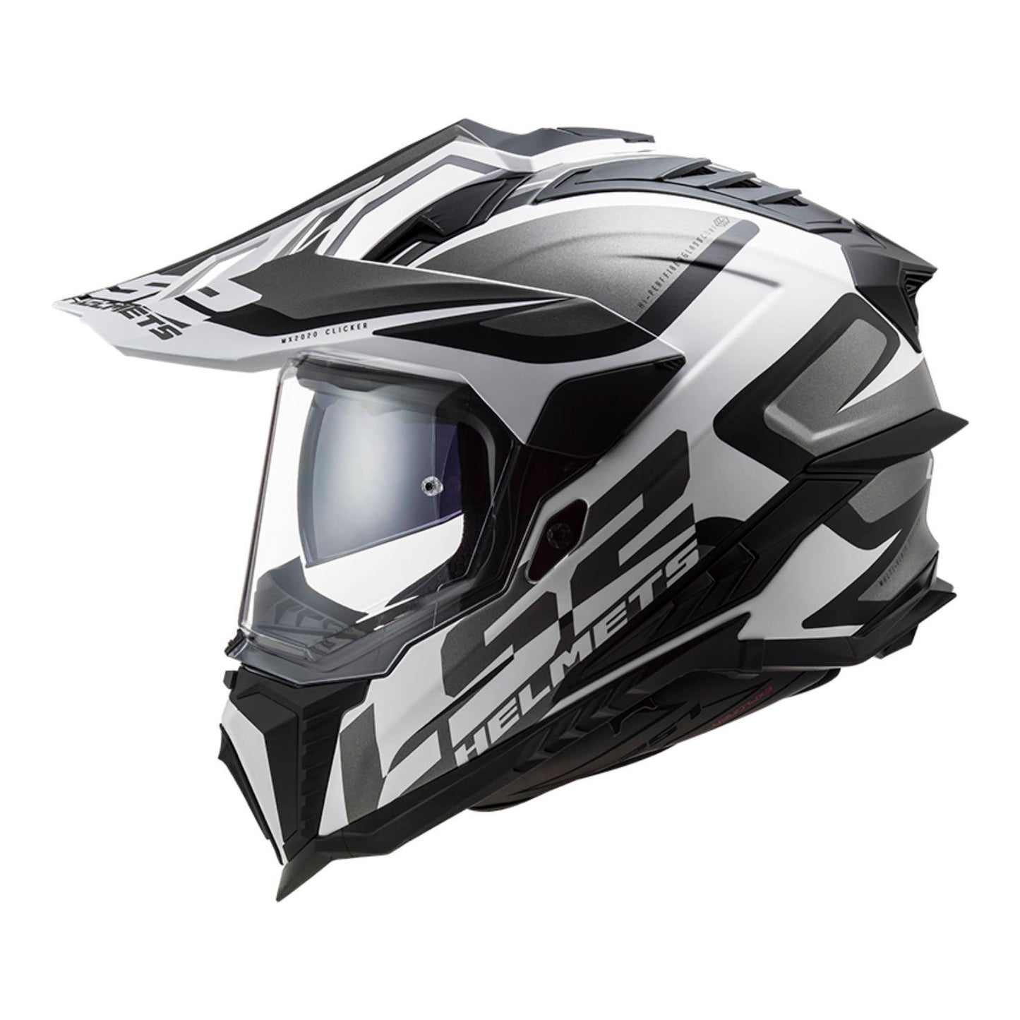 LS2 MX701 EXPLORER HPFC ALTER HELMET - MATTE BLACK/WHITE