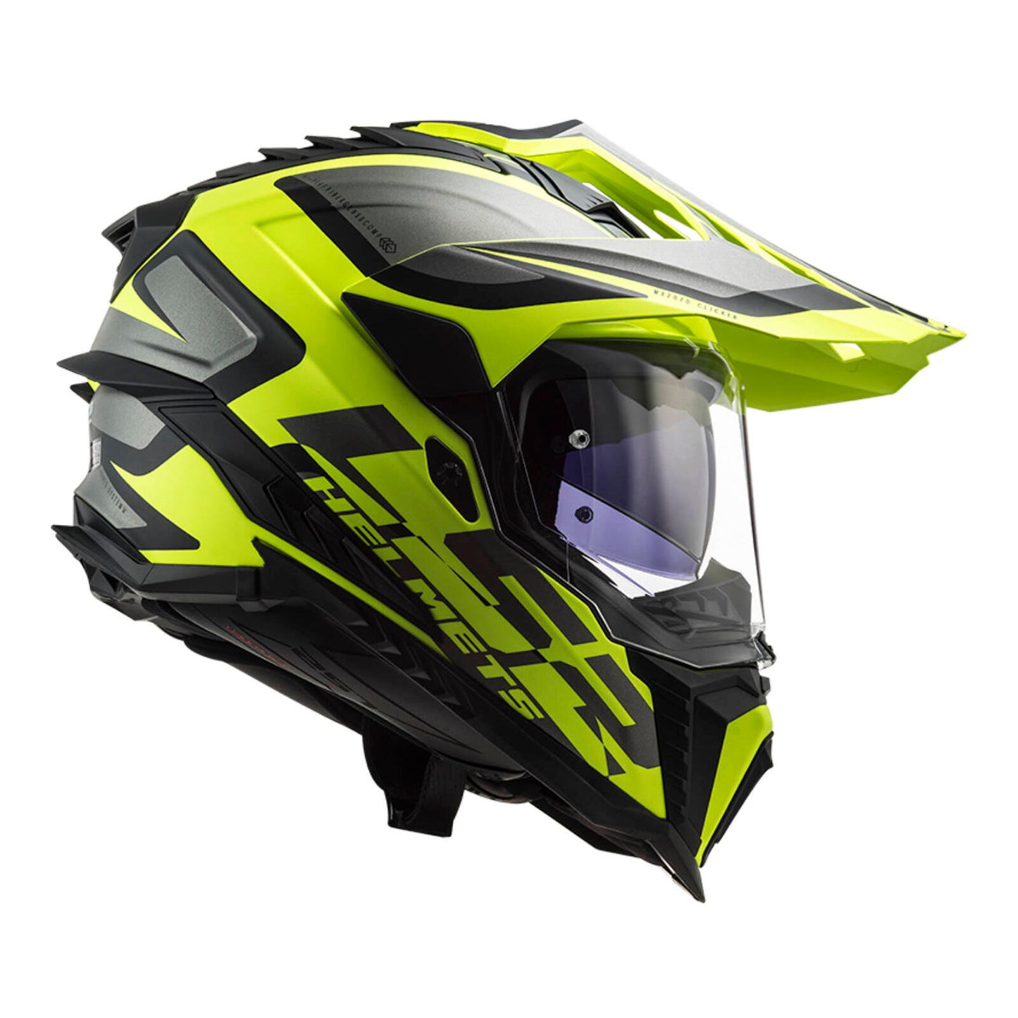 LS2 MX701 EXPLORER ALTER HELMET - MATTE BLACK/HI-VIS YELLOW