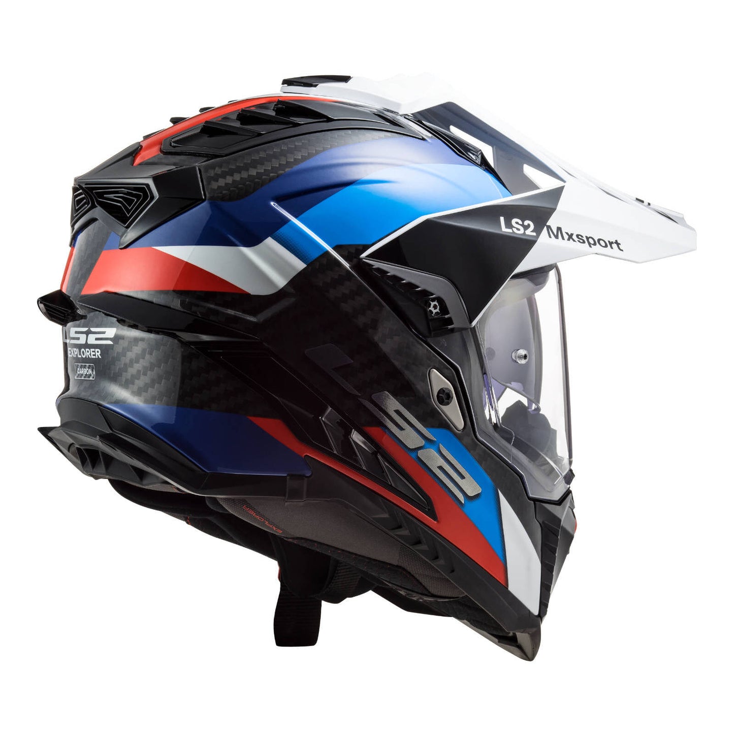LS2 MX701 EXPLRER CARBON FRONTIER HELMET - BLACK/BLUE