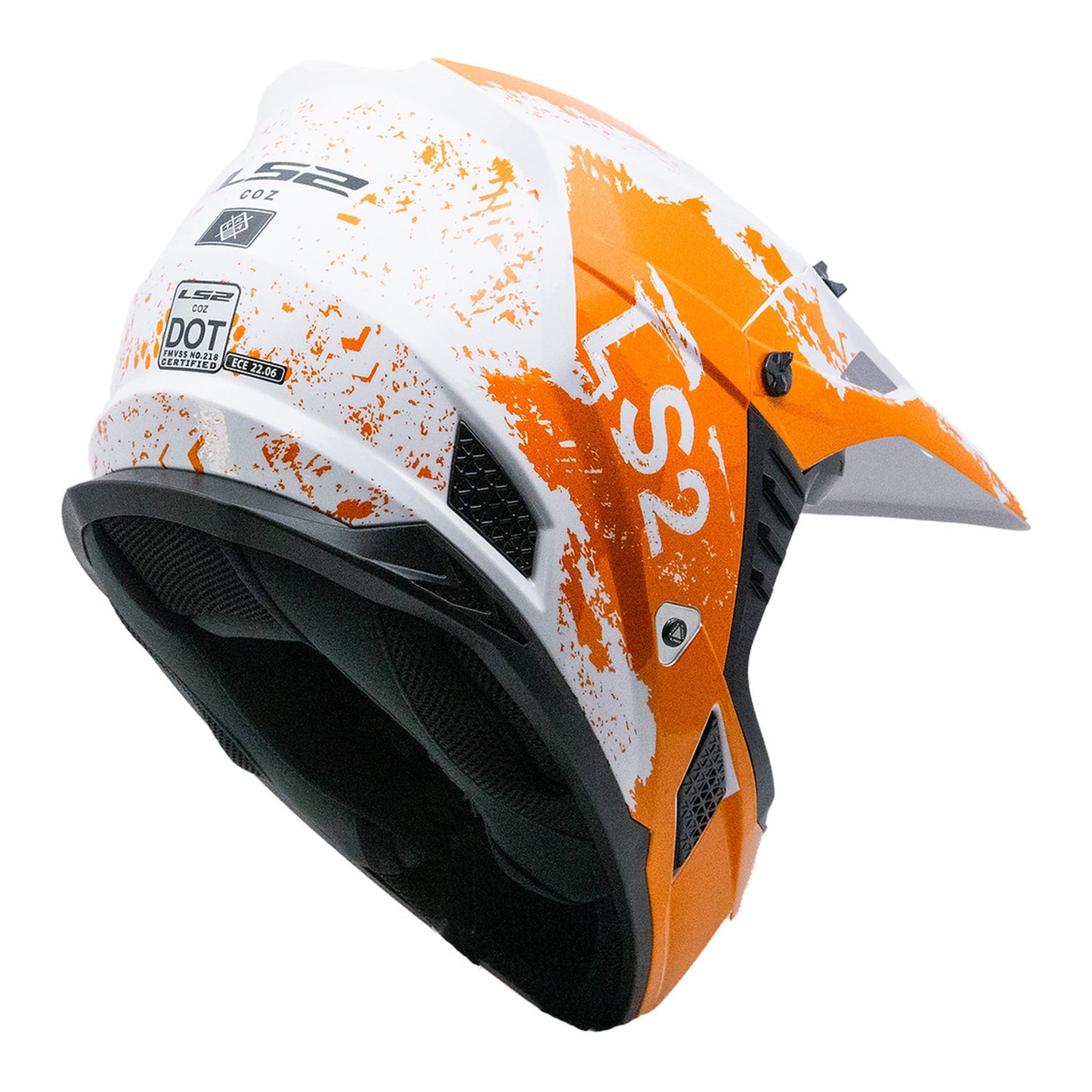 LS2 MX706 COZ HYDE HELMET - ORANGE/WHITE