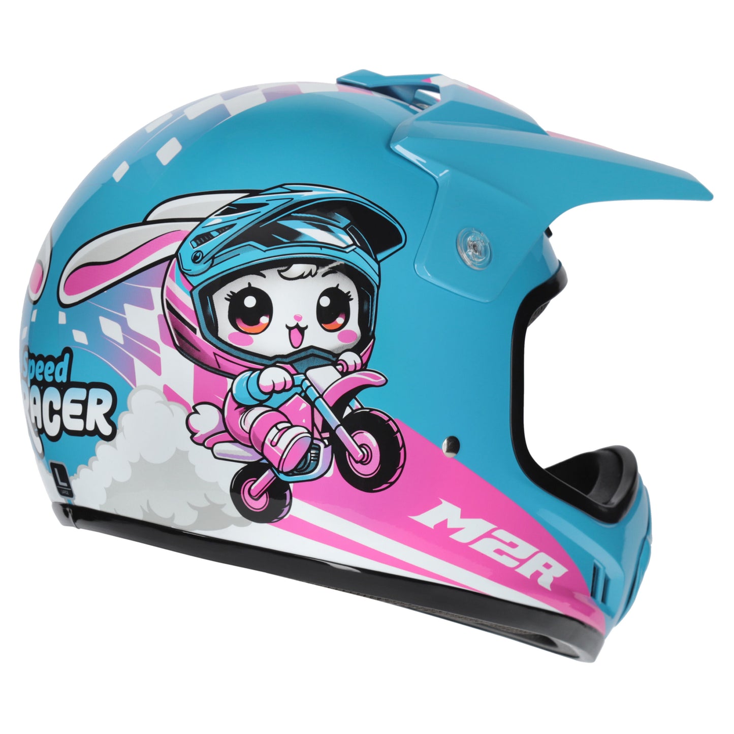 M2R MX2 JR Youth Helmet - Speed Racer Bunny PC-2