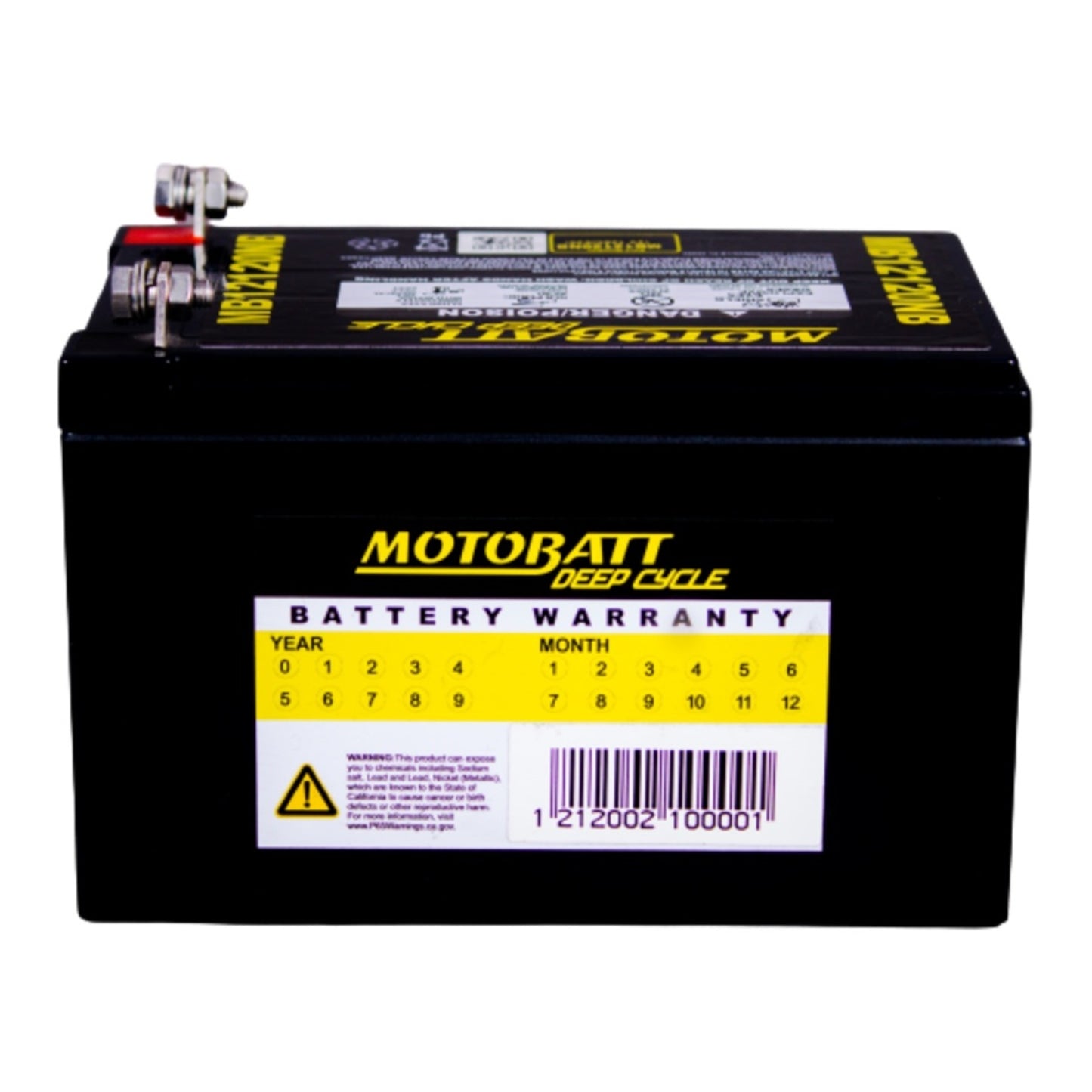 MB12120NB Motobatt Deep Cycle AGM 12ah/C10
