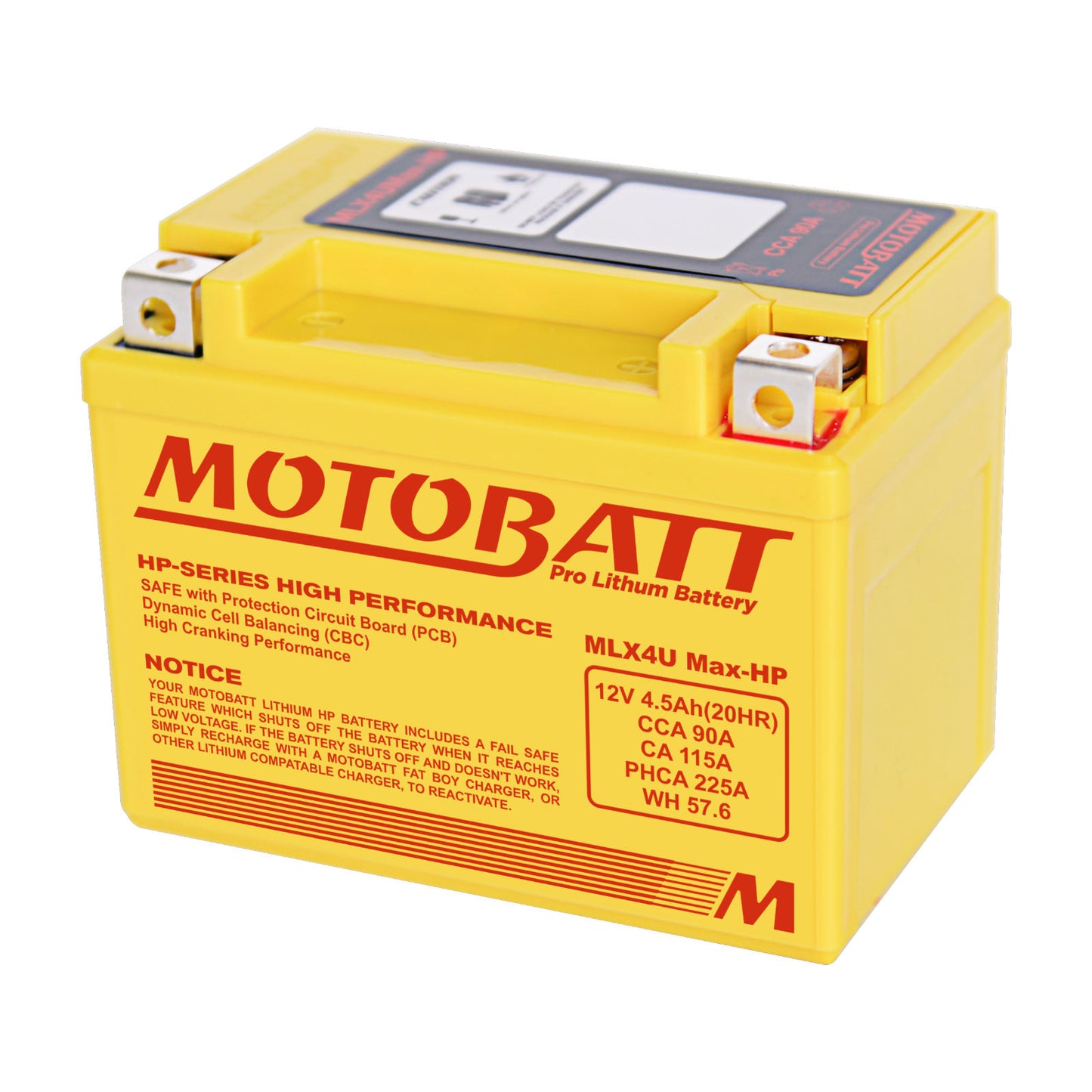 Motobatt Pro Lithium Battery MLX4U Max HP *10