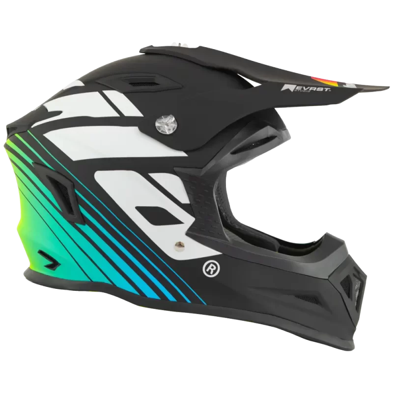 THRILA MIAMI HELMET - MATT BLACK/COLOUR BURST