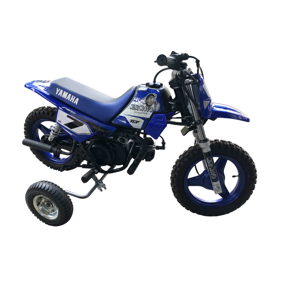 MINI MOTO MID MOUNT TRAINING WHEELS PW50, TTR50, CRF50 & DRZ50 - SILVER