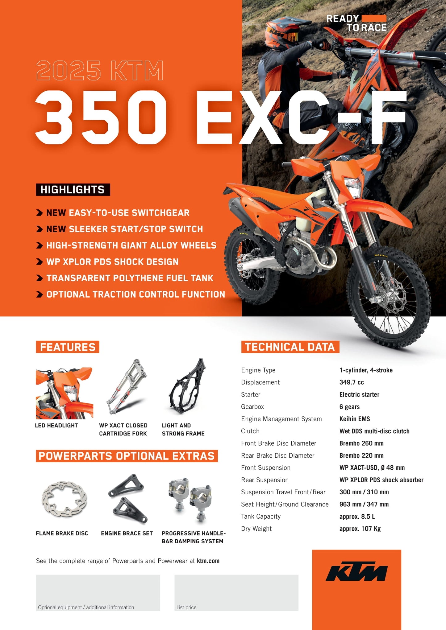 2025 KTM 350 EXC-F CHAMPION EDITION