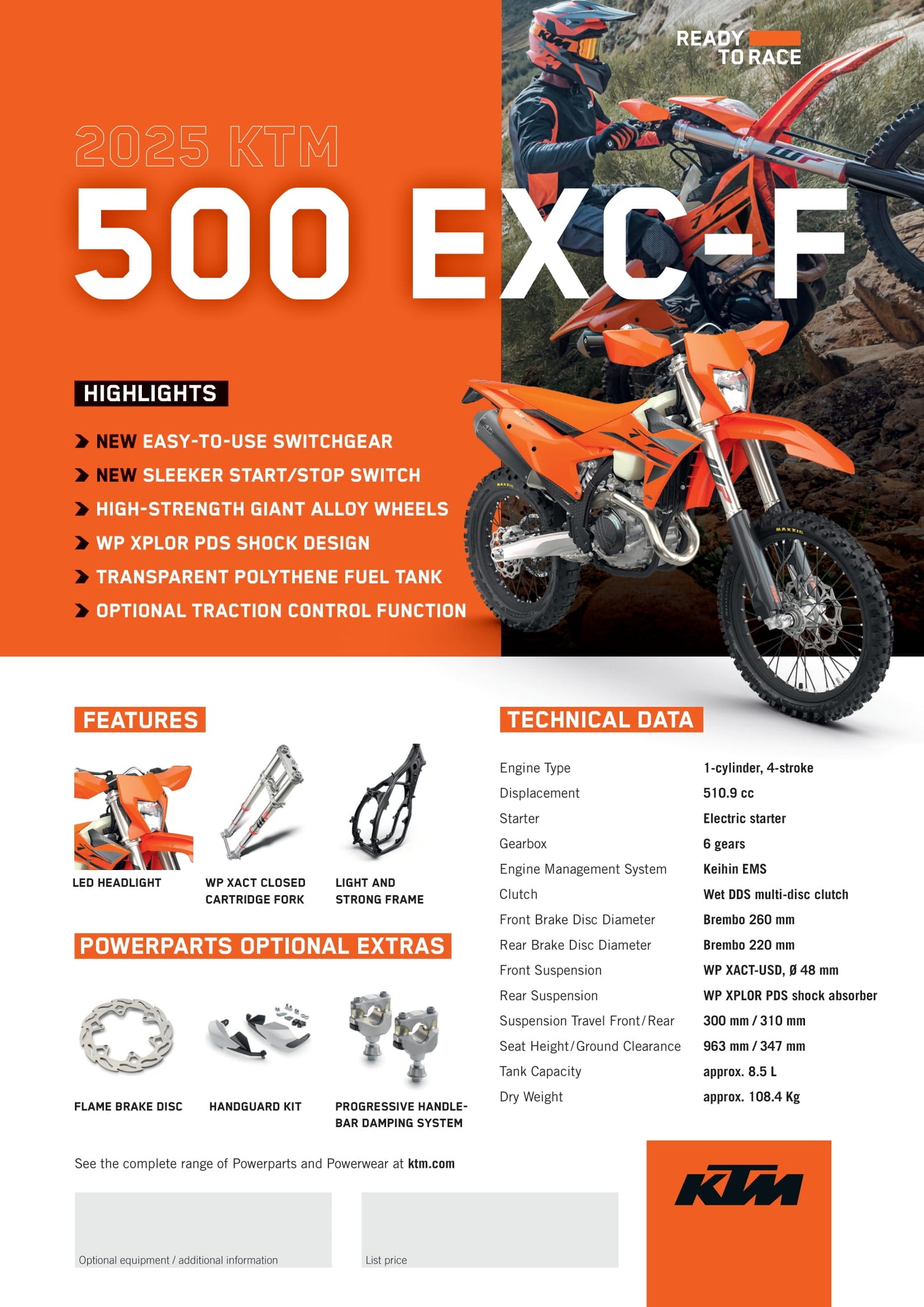 2025 KTM 500 EXC-F