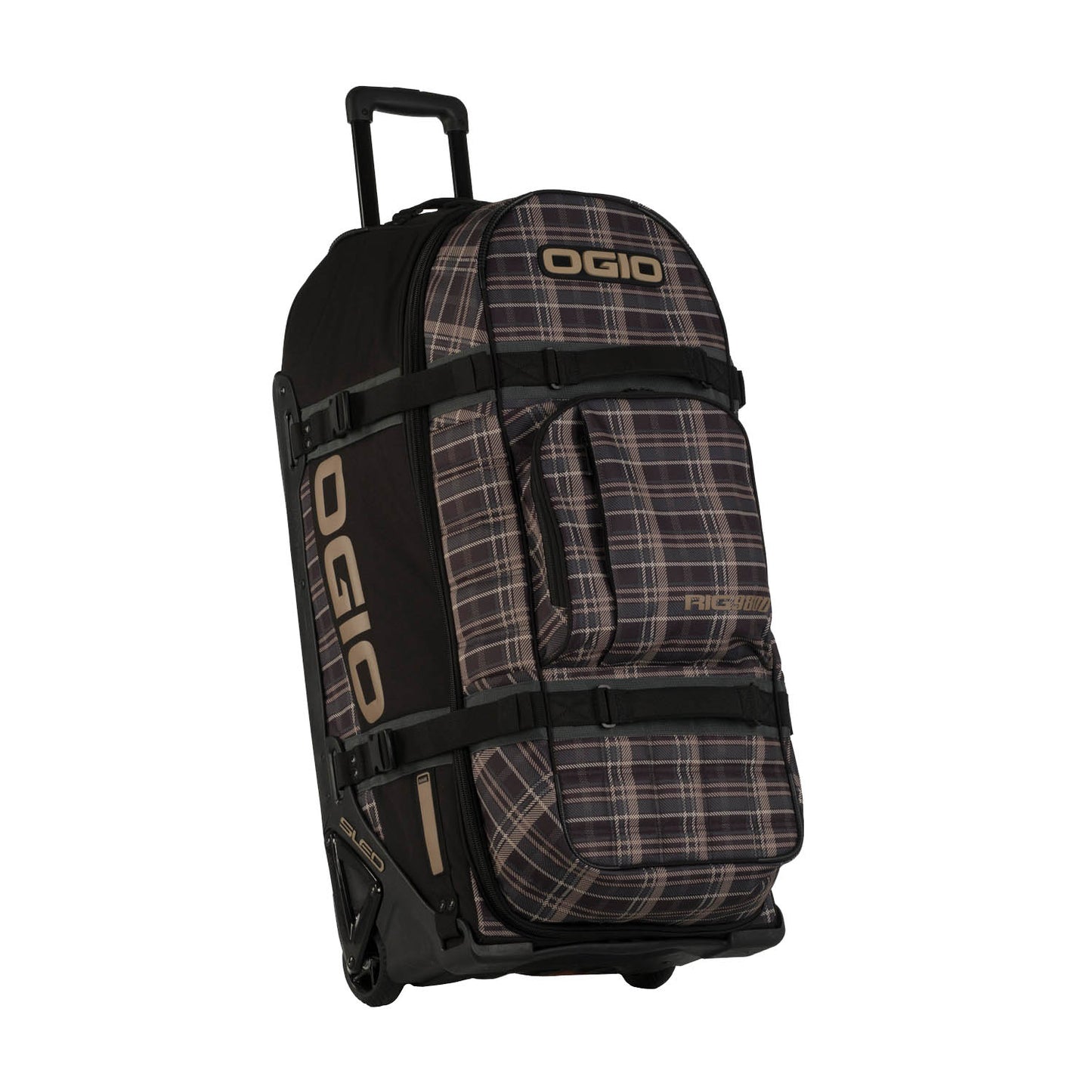 OGIO RIG 9800 (WHEELED) GEAR BAG - PLAIDLEY TAN/BLACK