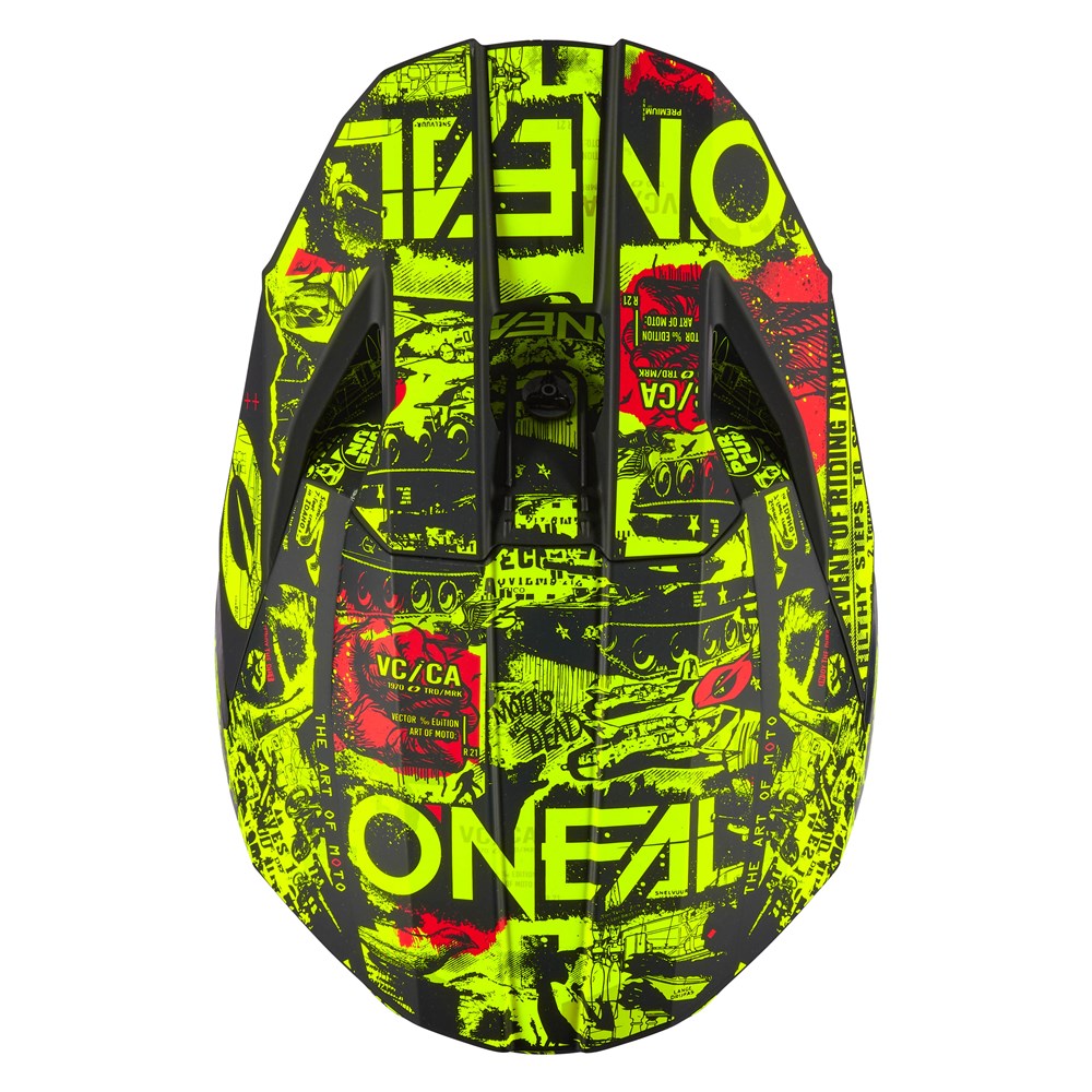 ONEAL 2025 YOUTH 3SRS RACE HELMET - BLACK/NEON YELLOW