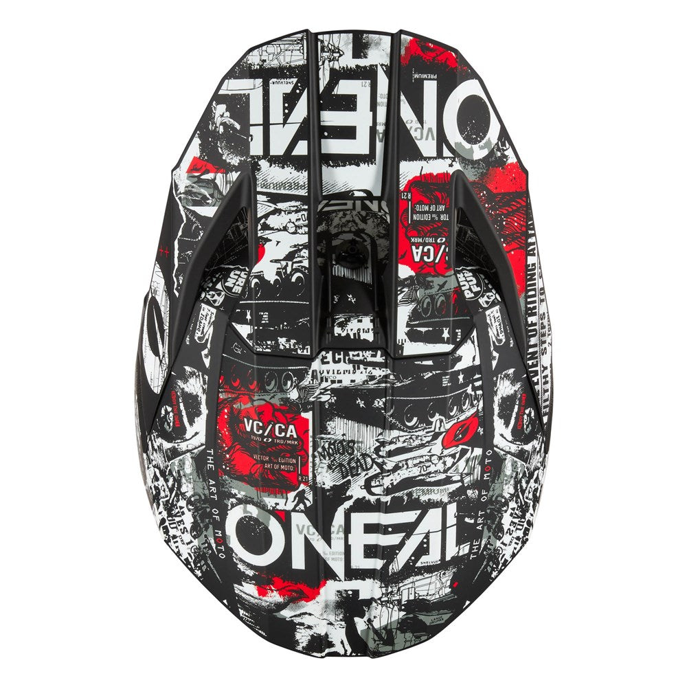 ONEAL 2025 3SRS ATTACK HELMET - MATTE BLACK/WHITE