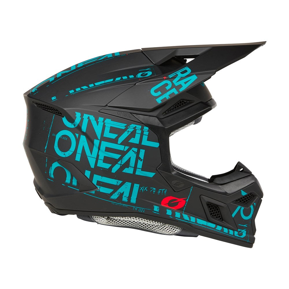 ONEAL 2025 3SRS STATIC HELMET - MATTE BLACK/TEAL