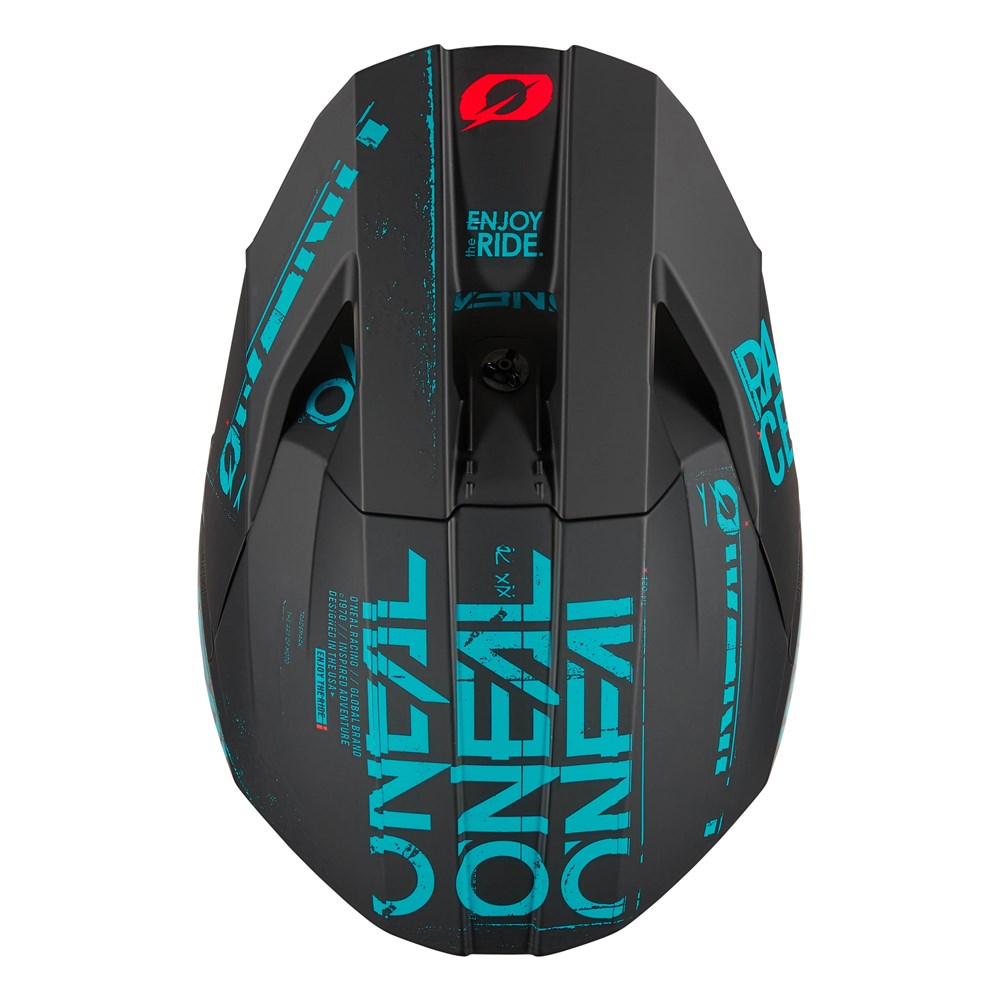 ONEAL 2025 3SRS STATIC HELMET - MATTE BLACK/TEAL